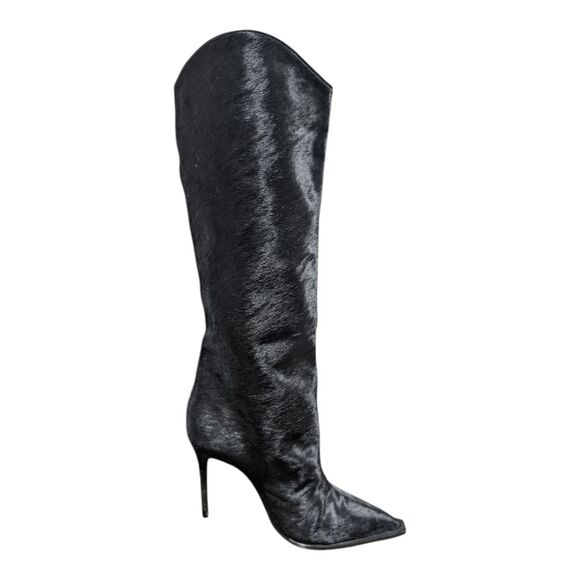 SCHUTZ Maryana Welt Wild Genuine Calf Hair Stiletto Boot SIze 9.5M - Picture 6 of 9